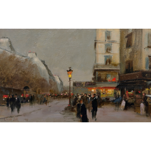Evening street scene, Paris